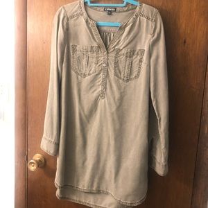 Olive green long sleeve dress